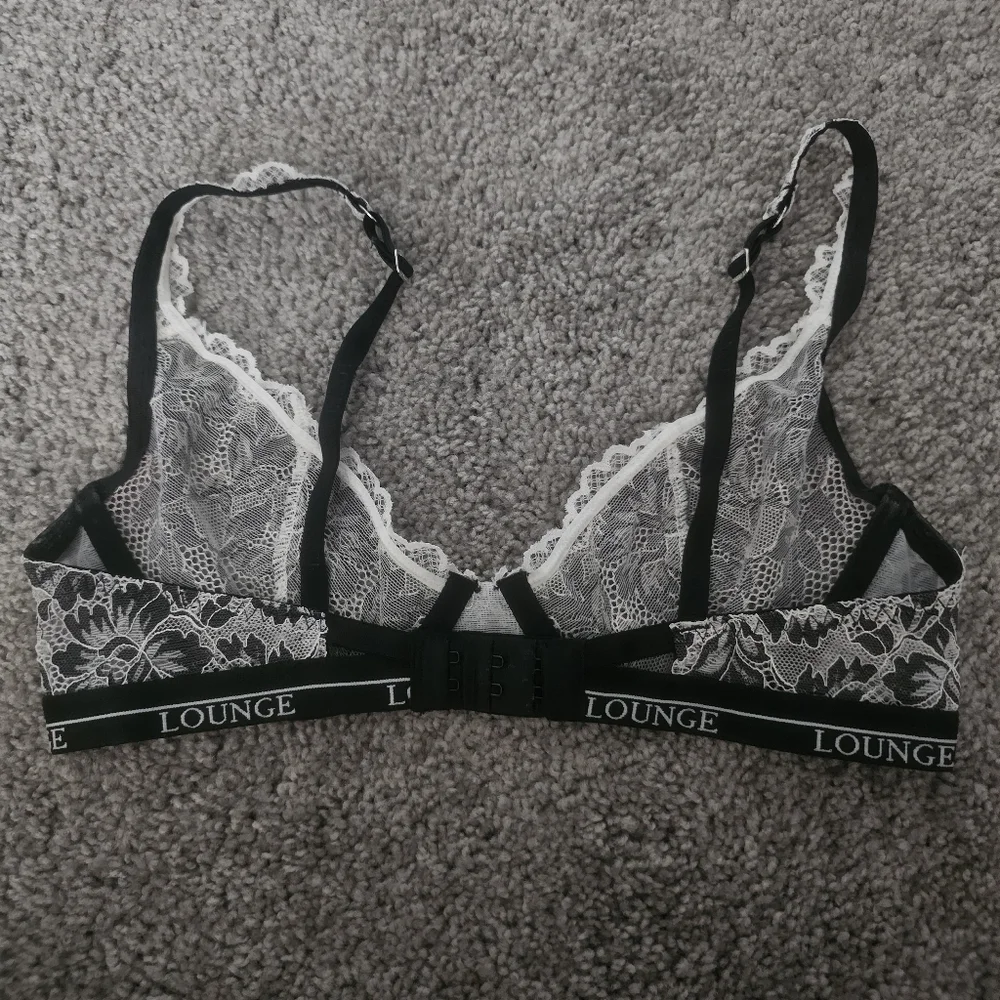 LOUNGE black and white luxe lace Balconette small
